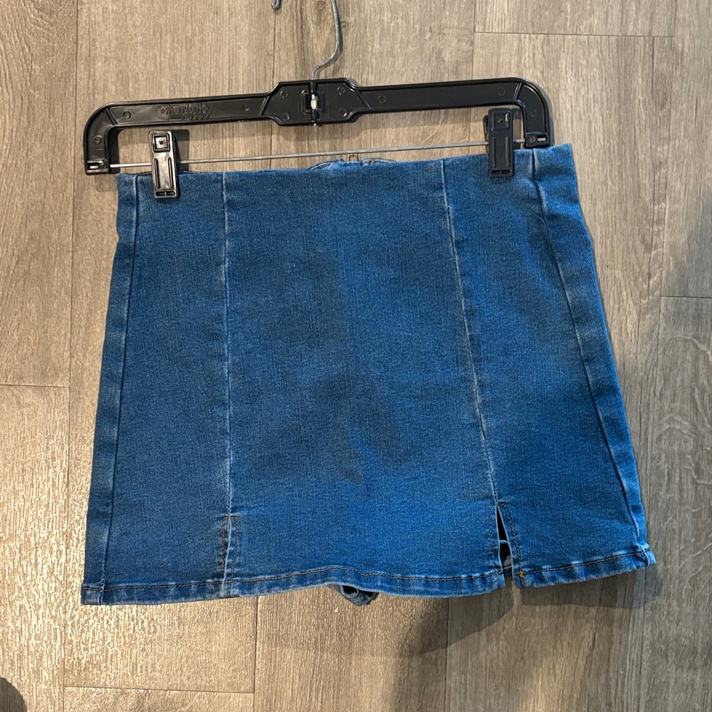 Blue Denim Mini Skort
